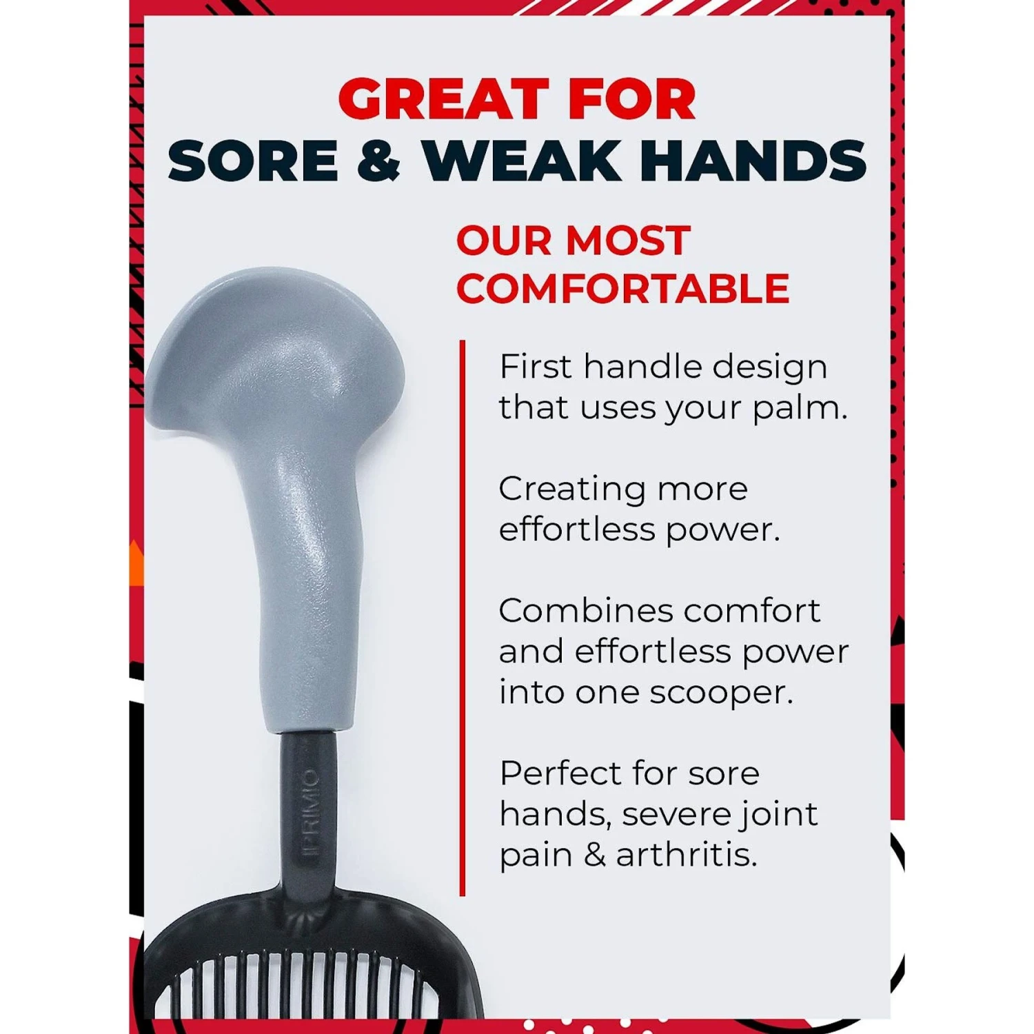 IPrimio Non Stick Coated Aluminum, Cat Scooper, X-Large, Black 3 IPrimio Non Stick Coated Aluminum, Cat Scooper, X-Large, Black - Image 3