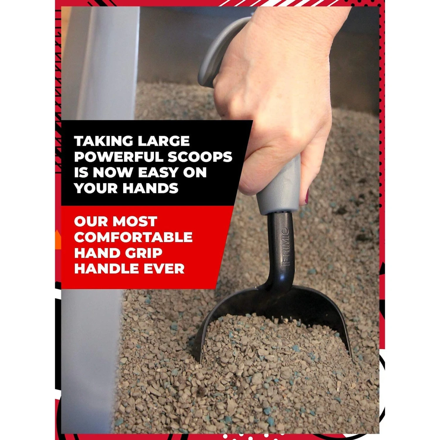 IPrimio Non Stick Coated Aluminum, Cat Scooper, X-Large, Black 4 IPrimio Non Stick Coated Aluminum, Cat Scooper, X-Large, Black - Image 4