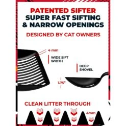IPrimio Non Stick Coated Aluminum, Cat Scooper, X-Large, Black 11 IPrimio Non Stick Coated Aluminum, Cat Scooper, X-Large, Black -Mewhaus Shop 352824 PT5. AC SS1800 V1642532212