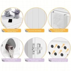 Yaheetech Washroom Bench Enclosed Cat House Cat Litter Box -Mewhaus Shop 353531 PT3. AC SS1800 V1688149965