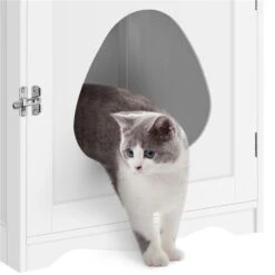 Yaheetech Washroom Bench Enclosed Cat House Cat Litter Box -Mewhaus Shop 353531 PT6. AC SS1800 V1688150023