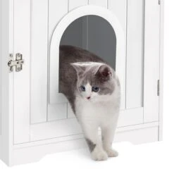 Yaheetech Washroom Bench Enclosed Cat House Cat Litter Box -Mewhaus Shop 353531 PT8. AC SS1800 V1657657123