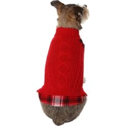 Frisco Plaid Cable Knit Dog & Cat Sweater 9 Frisco Plaid Cable Knit Dog & Cat Sweater -Mewhaus Shop 353611 PT2. AC SS1800 V1659007313