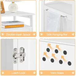 Yaheetech End Table Cat Litter Box Enclosure With Wooden Structure Open Shelf -Mewhaus Shop 354090 PT3. AC SS1800 V1697757372