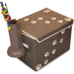 Feline Ruff Cat Teaser Wand Holder Storage Organizer, Gray -Mewhaus Shop 354378 PT4. AC SS1800 V1641516086