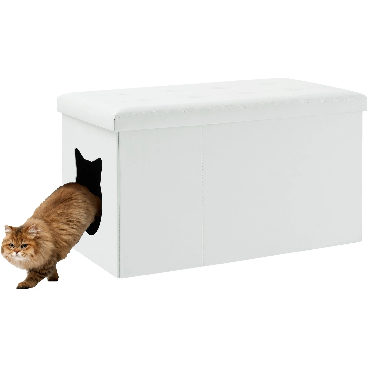Sweet Barks Designer Enclosure Hidden Washroom Bench Ottoman Cat Litter Box 1 Sweet Barks Designer Enclosure Hidden Washroom Bench Ottoman Cat Litter Box