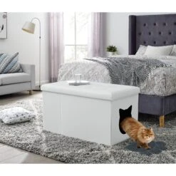 Sweet Barks Designer Enclosure Hidden Washroom Bench Ottoman Cat Litter Box 14 Sweet Barks Designer Enclosure Hidden Washroom Bench Ottoman Cat Litter Box -Mewhaus Shop 354508 PT5. AC SS1800 V1640044043