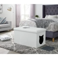 Sweet Barks Designer Enclosure Hidden Washroom Bench Ottoman Cat Litter Box 15 Sweet Barks Designer Enclosure Hidden Washroom Bench Ottoman Cat Litter Box -Mewhaus Shop 354508 PT6. AC SS1800 V1640040397