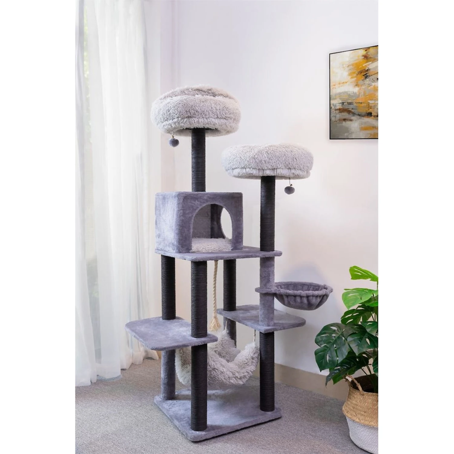 Catry Interactive 7-Level Cat Tree With Condo, Scratching Posts, & Toys 1 Catry Interactive 7-Level Cat Tree With Condo, Scratching Posts, & Toys