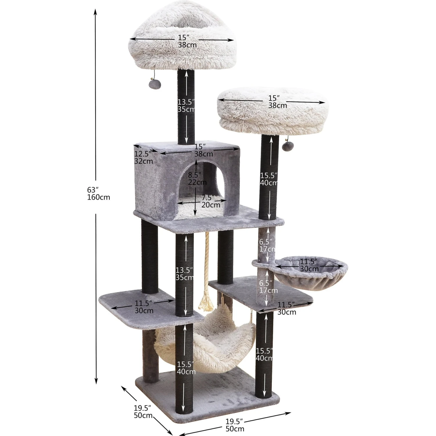 Catry Interactive 7-Level Cat Tree With Condo, Scratching Posts, & Toys 2 Catry Interactive 7-Level Cat Tree With Condo, Scratching Posts, & Toys - Image 2