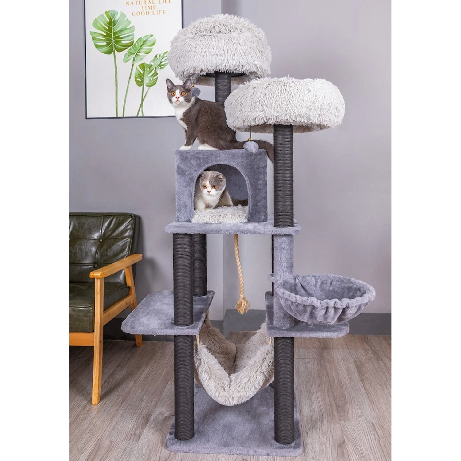 Catry Interactive 7-Level Cat Tree With Condo, Scratching Posts, & Toys 3 Catry Interactive 7-Level Cat Tree With Condo, Scratching Posts, & Toys - Image 3