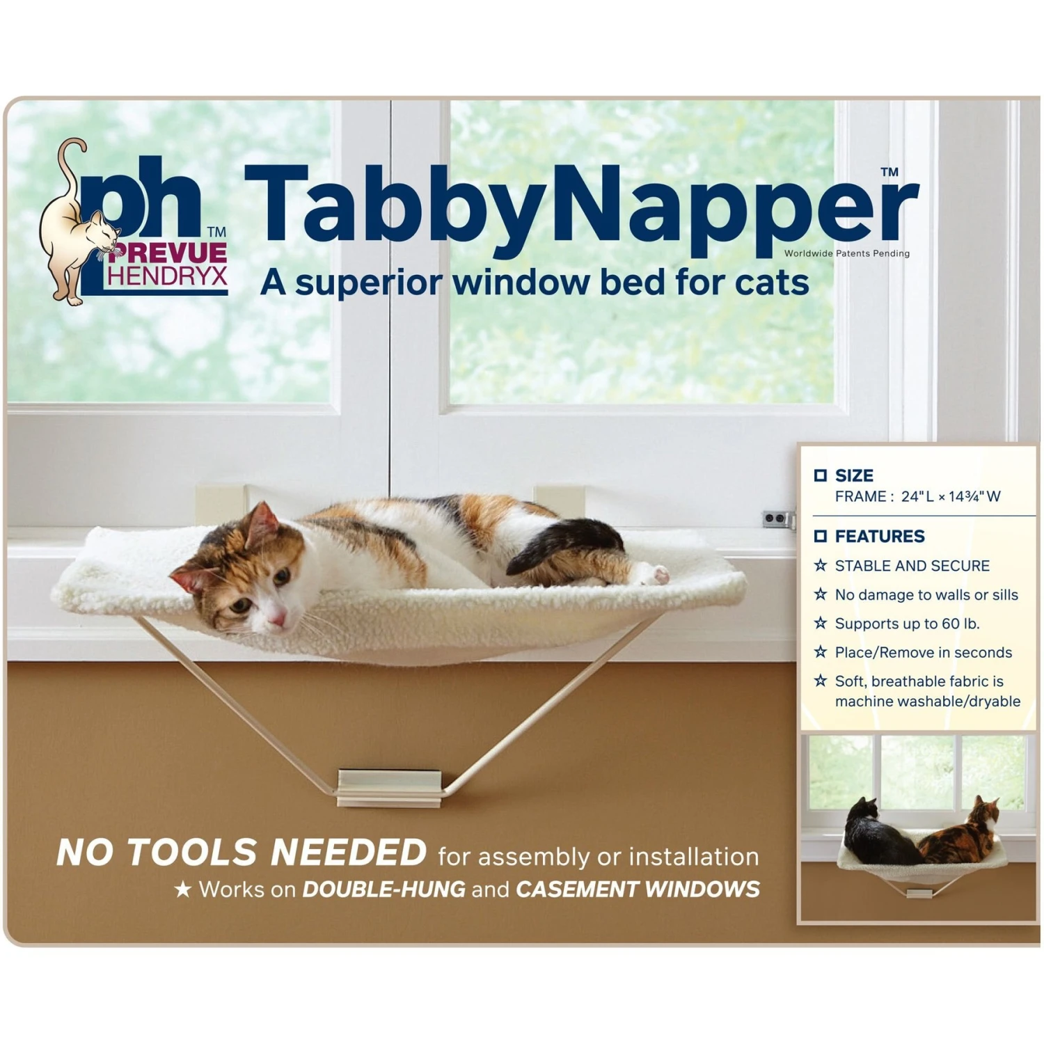 Prevue Pet Products Tabby Napper Cat Window Perch Kit 9 Prevue Pet Products Tabby Napper Cat Window Perch Kit - Image 9