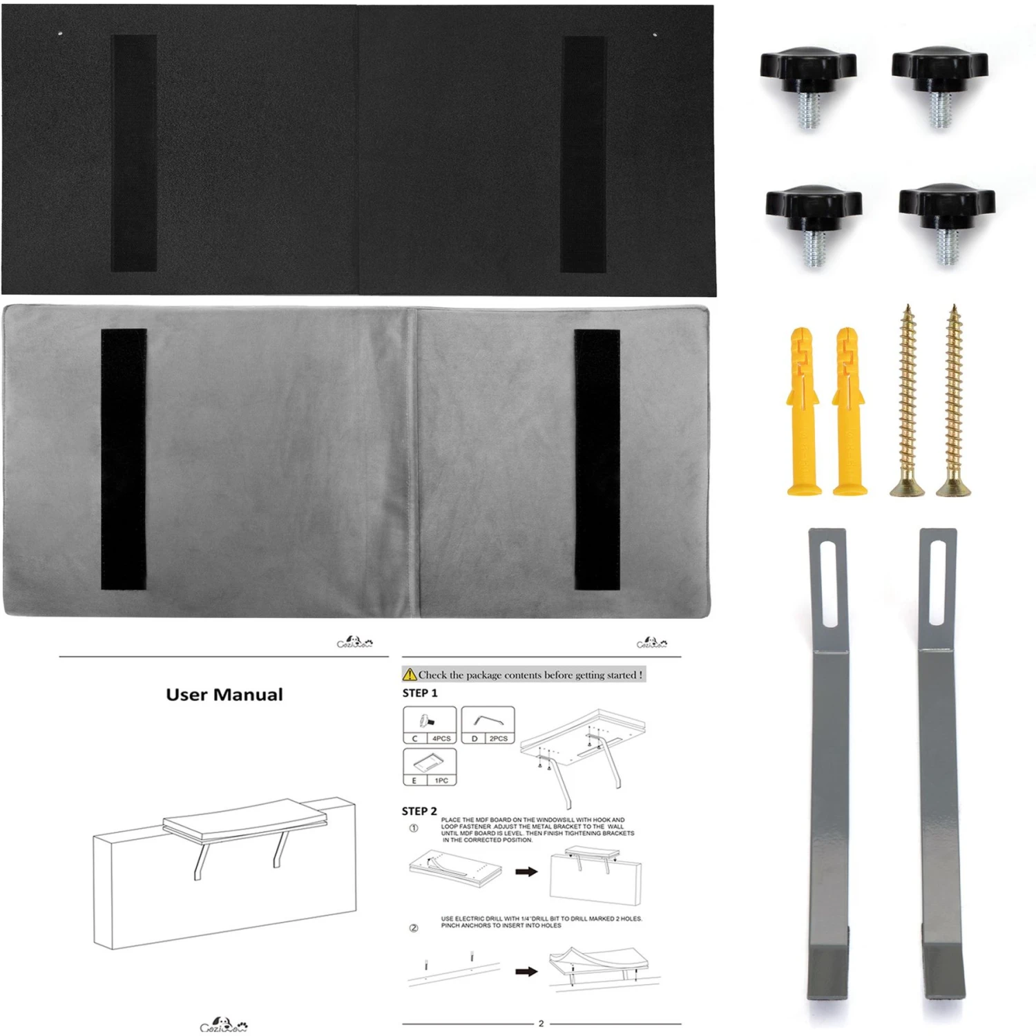 Coziwow Wall-mounted Cat Window Perch 5 Coziwow Wall-mounted Cat Window Perch - Image 5