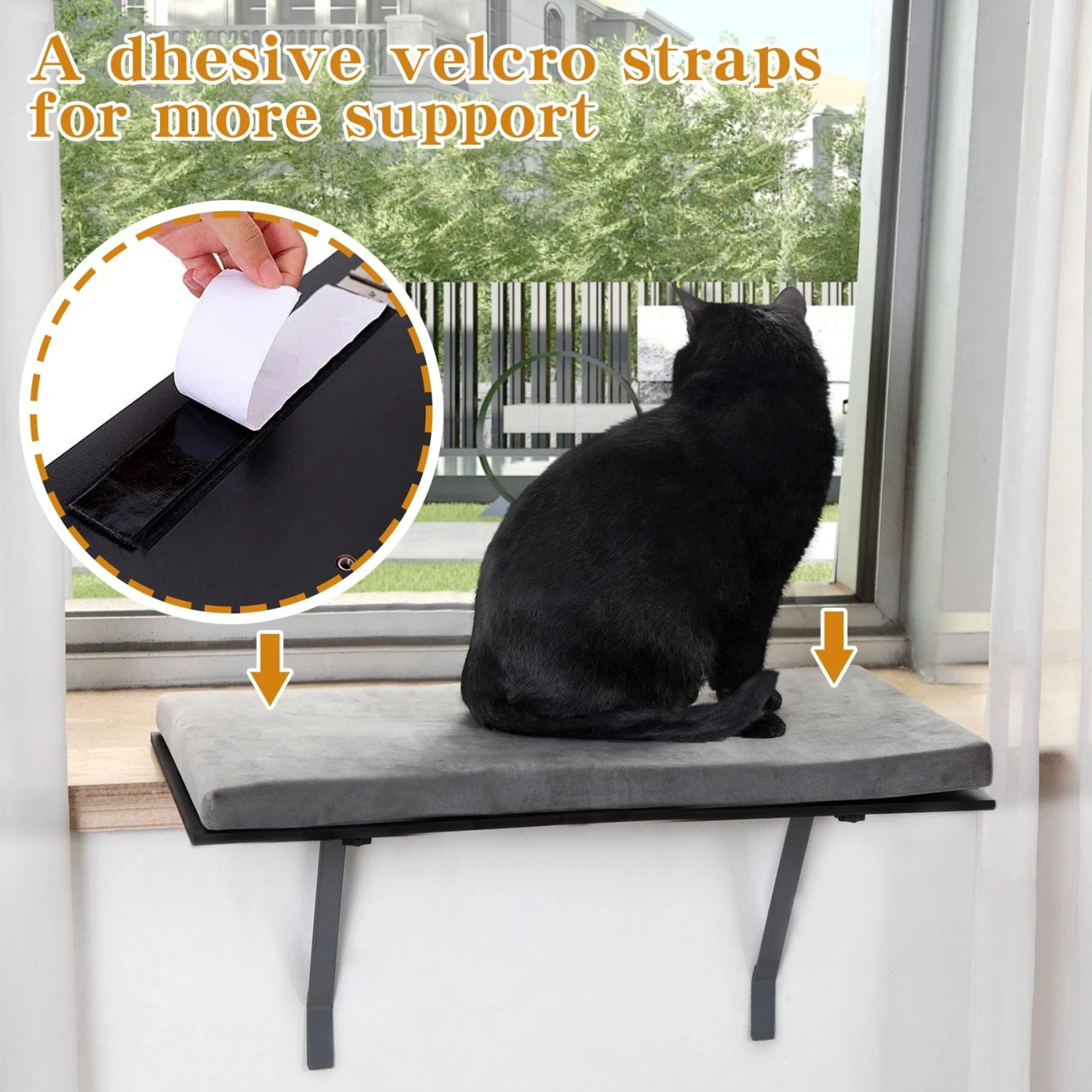 Coziwow Wall-mounted Cat Window Perch 6 Coziwow Wall-mounted Cat Window Perch - Image 6