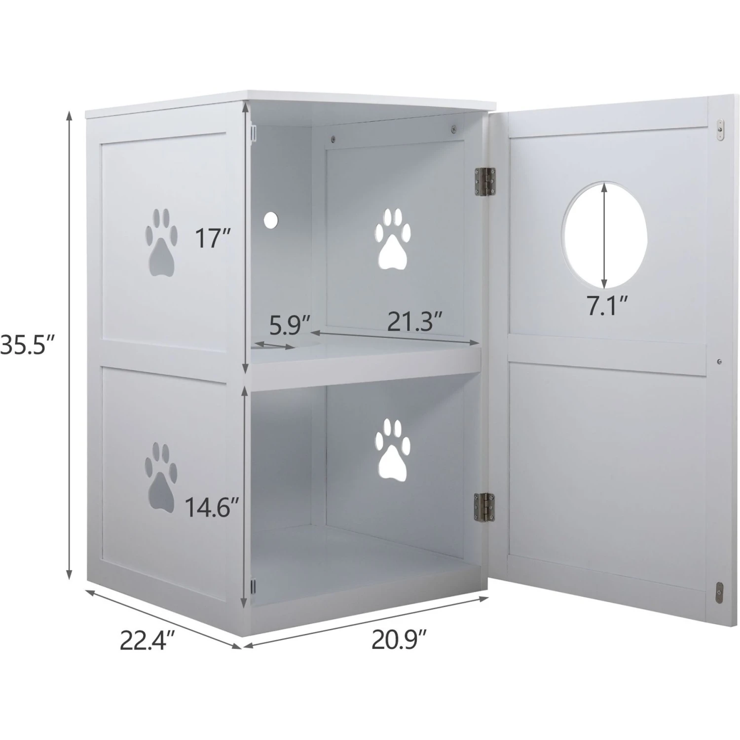 Coziwow By Jaxpety 2-Story Washroom House Cat Litter Box Enclosure 4 Coziwow By Jaxpety 2-Story Washroom House Cat Litter Box Enclosure - Image 4