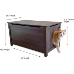 Designer Pet Products Parker Designer Wood Catbox Furniture Litter Box Enclosure, 36-in -Mewhaus Shop 362058 PT8. AC SS1800 V1643210489