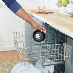 Frisco Cat Face Elevated Bamboo Non-Skid Ceramic Cat Bowl, Black, 1 Cups -Mewhaus Shop 363383 PT6. AC SS1800 V1657657267