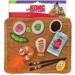 KONG Pull-A-Partz Sushi Catnip Cat Toys, 5 Count -Mewhaus Shop 370841 PT5. AC SS1800 V1647470231
