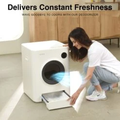 INSTACHEW PURRCLEAN Smart WiFi Enabled Covered Automatic Self-Cleaning Cat Litter Box, White -Mewhaus Shop 371228 PT2. AC SS1800 V1660515294