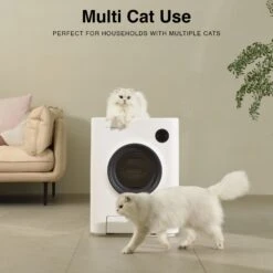 INSTACHEW PURRCLEAN Smart WiFi Enabled Covered Automatic Self-Cleaning Cat Litter Box, White -Mewhaus Shop 371228 PT4. AC SS1800 V1660515356