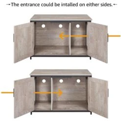 Unipaws Cat Litter Box Enclosure With Top Opening, Weathered Gray 13 Unipaws Cat Litter Box Enclosure With Top Opening, Weathered Gray -Mewhaus Shop 373041 PT5. AC SS1800 V1657657612