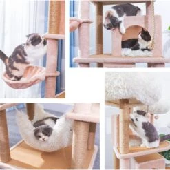 Catry 75-in Scratching Posts Condo Cat Tree, Beige -Mewhaus Shop 373043 PT4. AC SS1800 V1647027995