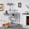 Yaheetech 3-Level Plush Cat Tree, Light Gray, Large