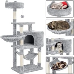 Yaheetech 3-Level Plush Cat Tree, Light Gray, Large 12 Yaheetech 3-Level Plush Cat Tree, Light Gray, Large -Mewhaus Shop 373193 PT3. AC SS1800 V1647470531