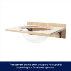 Frisco Acrylic Bowl Wall Mounted Cat Wall Shelf -Mewhaus Shop 373439 PT4. AC SS1800 V1675457669