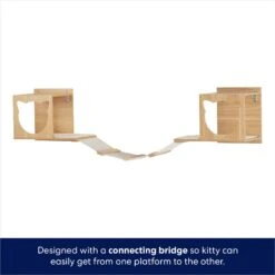Frisco Cat Silhouette With Bridge Wall Mounted Cat Wall Shelves -Mewhaus Shop 373441 PT4. AC SS1800 V1675457668