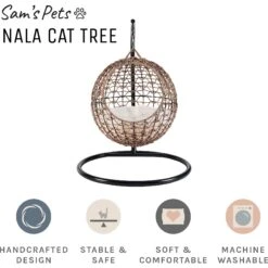 Sam's Pets Nala Hanging Egg Cat Condo -Mewhaus Shop 373517 PT5. AC SS1800 V1647640659
