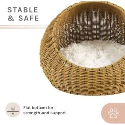 Sam's Pets Nala Wicker Cat Bed, Brown -Mewhaus Shop 373519 PT3. AC SS1800 V1647638846