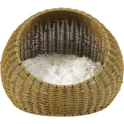 Sam's Pets Nala Wicker Cat Bed, Brown -Mewhaus Shop 373519 PT6. AC SS1800 V1647638494