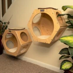 Armarkat Real Wood Cat Wall Additions, Natural Beige, 2 Count -Mewhaus Shop 515630 PT2. AC SS1800 V1649353895