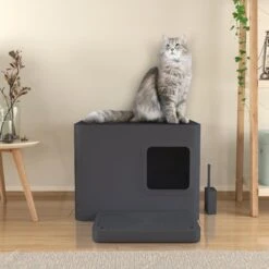 Way Basics Meowy Studio Loo Litter Box Enclosure -Mewhaus Shop 530630 PT3. AC SS1800 V1652770010