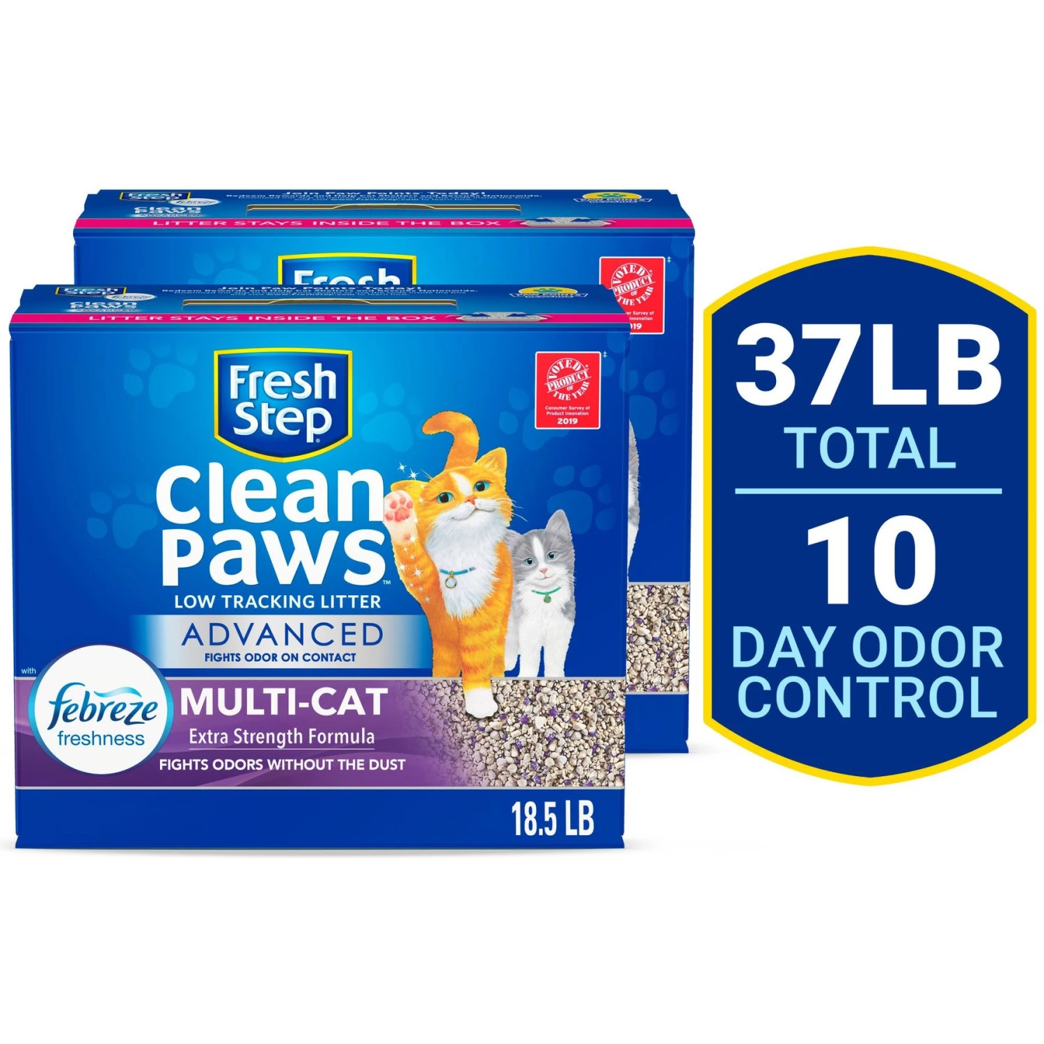 Fresh Step Advanced Clean Paws Multi Cat Litter, 18.5-lb Box, 2 Count 1 Fresh Step Advanced Clean Paws Multi Cat Litter, 18.5-lb Box, 2 Count