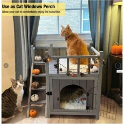 Aivituvin Outdoor & Indoor Cat House -Mewhaus Shop 631918 PT4. AC SS1800 V1681827758