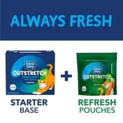 Fresh Step Outstretch Always Fresh Litter System, Starter Kit 16-lb Box & 7-lb Pouch -Mewhaus Shop 645654 PT7. AC SS1800 V1694464706