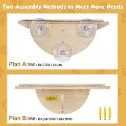 Coziwow Cat Window Perch With Suction Cups, Natural Wood 15 Coziwow Cat Window Perch With Suction Cups, Natural Wood -Mewhaus Shop 668486 PT6. AC SS1800 V1666733612