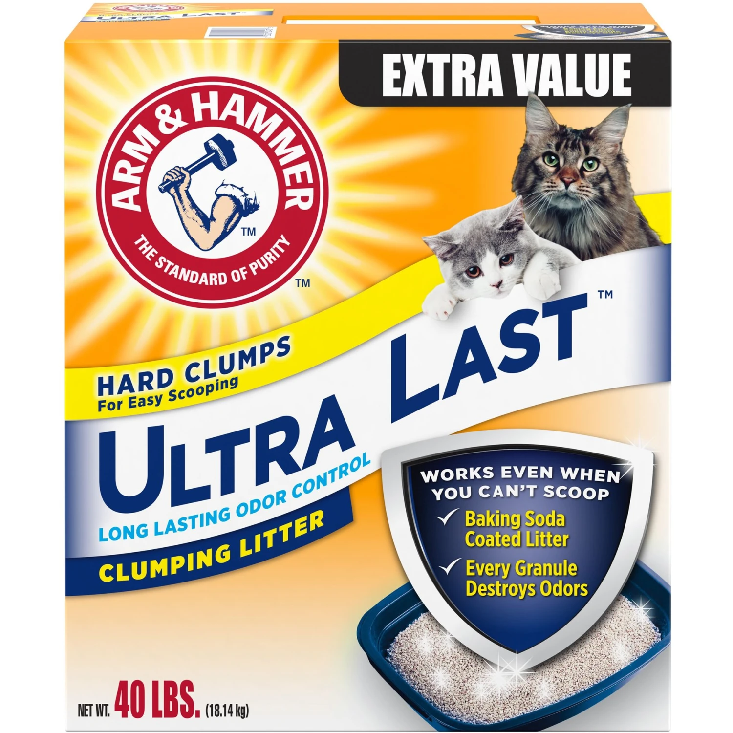 Arm & Hammer Litter Ultra Last Long Lasting Odor Control Clumping Clay Cat Litter 1 Arm & Hammer Litter Ultra Last Long Lasting Odor Control Clumping Clay Cat Litter