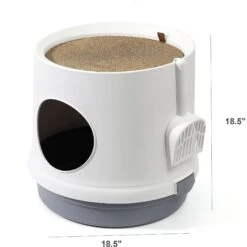 Hanamya Cat Litter Box With Scoop & Scratcher -Mewhaus Shop 677142 PT3. AC SS1800 V1680729844