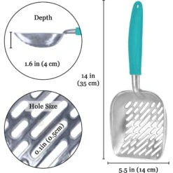 SunGrow Wide & Deep Metal Cat Litter Scooper -Mewhaus Shop 693254 PT5. AC SS1800 V1701932781