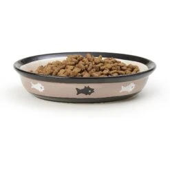PetRageous Designs City Pets Oval Fish Ceramic Cat Dish -Mewhaus Shop 70241 PT4. AC SS1800 V1660339364