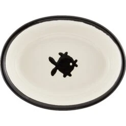 PetRageous Designs City Pets Oval Fish Ceramic Cat Dish -Mewhaus Shop 70241 PT7. AC SS1800 V1539704525
