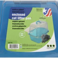 Van Ness Translucent Enclosed Cat Litter Pan -Mewhaus Shop 70455 PT8. AC SS1800 V1536765019