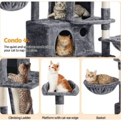 Yaheetech 76.5-in Tree With 3 Condos Cat Tree 12 Yaheetech 76.5-in Tree With 3 Condos Cat Tree -Mewhaus Shop 705086 PT3. AC SS1800 V1686153623