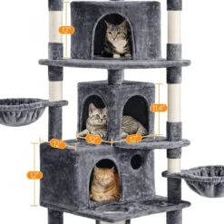 Yaheetech 76.5-in Tree With 3 Condos Cat Tree 14 Yaheetech 76.5-in Tree With 3 Condos Cat Tree -Mewhaus Shop 705086 PT5. AC SS1800 V1686153742