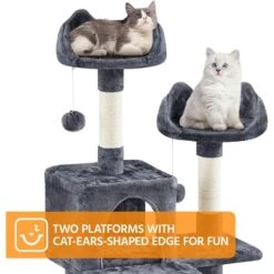 Yaheetech 82.5-in Multi-Level Tree Condo With 2 Foam Edge Perches Cat Tree -Mewhaus Shop 705110 PT3. AC SS1800 V1668545966