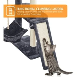 Yaheetech 82.5-in Multi-Level Tree Condo With 2 Foam Edge Perches Cat Tree -Mewhaus Shop 705110 PT4. AC SS1800 V1668545964