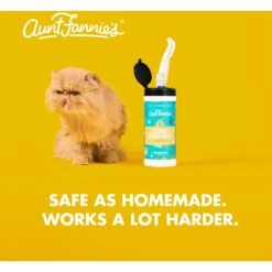 Aunt Fannie's Cleaning Vinegar Bright Lemon Scented Cat Wipes, 35 Count -Mewhaus Shop 705326 PT2. AC SS1800 V1668201826